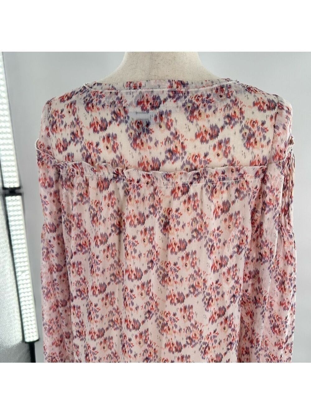 Romeo Juliet Couture Floral Blouse Pink Purple White Small - Picture 10 of 12